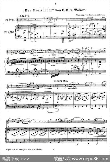 Opern-Transcriptionen.Op.45-7（长笛+钢琴伴奏）