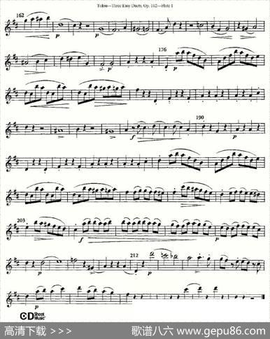 ThreeEasyDuets,Op.102之第一长笛（三首简易重奏曲作品102号）|Tulou（图露）