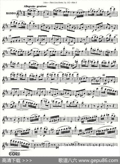 ThreeEasyDuets,Op.102之第一长笛（三首简易重奏曲作品102号）|Tulou（图露）