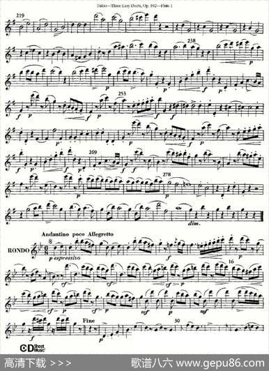 ThreeEasyDuets,Op.102之第一长笛（三首简易重奏曲作品102号）|Tulou（图露）