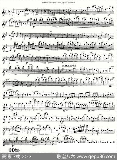 ThreeEasyDuets,Op.102之第一长笛（三首简易重奏曲作品102号）|Tulou（图露）