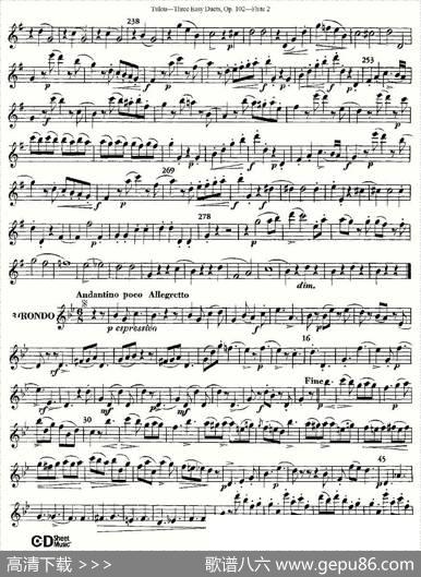 ThreeEasyDuets,Op.102之第二长笛（三首简易重奏曲作品102号）|Tulou（图露）