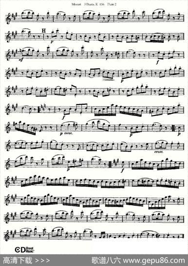 3DuetsK.156之第二长笛（二重奏三首K156号）|Mozart、（莫扎特）
