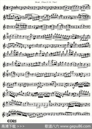 3DuetsK.156之第二长笛（二重奏三首K156号）|Mozart、（莫扎特）