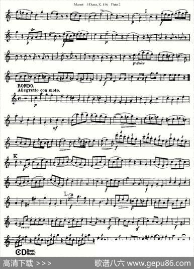 3DuetsK.156之第二长笛（二重奏三首K156号）|Mozart、（莫扎特）