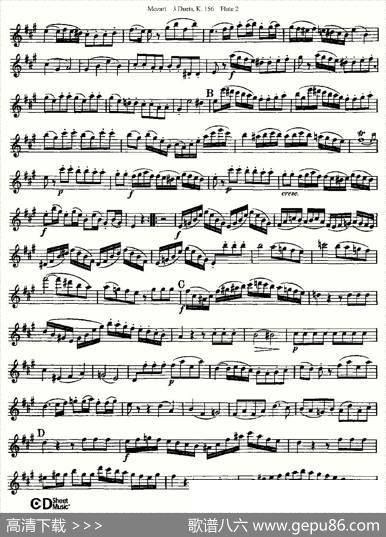 3DuetsK.156之第二长笛（二重奏三首K156号）|Mozart、（莫扎特）