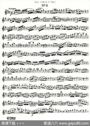 3DuetsK.157之第一长笛（二重奏三首K157号）|Mozart、（莫扎特）