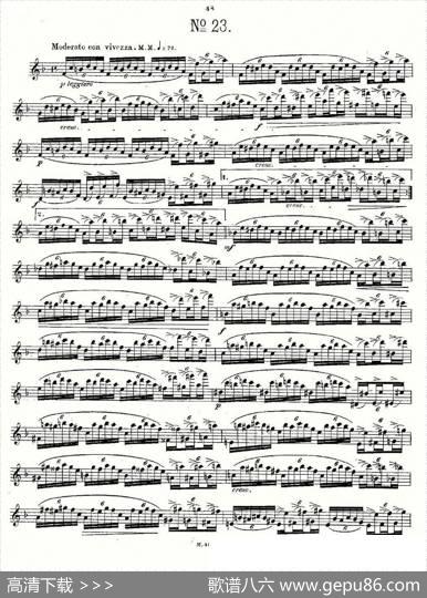 24首长笛练习曲Op.15之21—24|Andersen、（安德森）