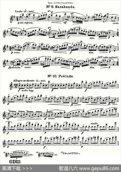 Bach-24FlutcConcertStudies之6—10（巴赫—24首长笛音乐会练习曲）|Bach（巴赫）