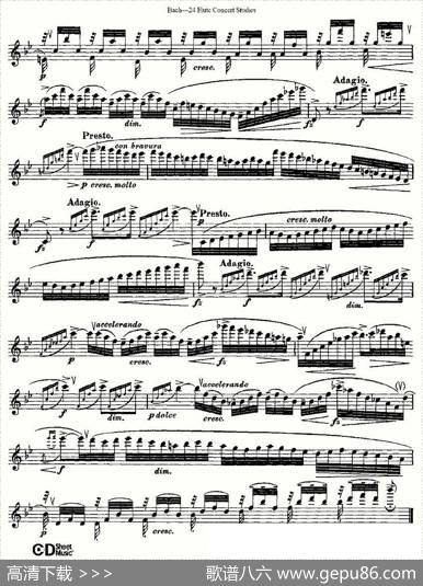 Bach-24FlutcConcertStudies之20—24（巴赫—24首长笛音乐会练习曲）|Bach（巴赫）