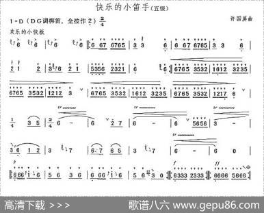 快乐的小笛手|徐国屏