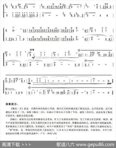 梅花三弄（孙学建改编版、二重奏）|孙学建改编