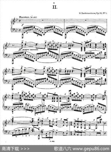 10首《前奏曲》之二（Rachmaninoff10Preludes,Op.23）|拉赫玛尼诺夫
