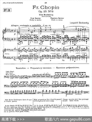 肖邦《练习曲》Fr.ChopinOp.25No8|Godowsky改编
