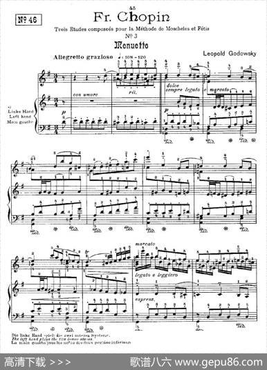 肖邦《练习曲》Fr.ChopinNo3|Godowsky改编