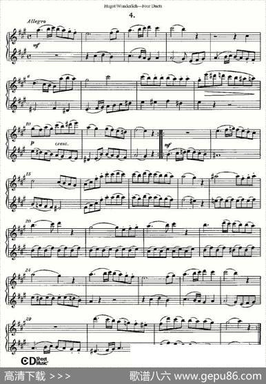 HugotWunderlichFourDuets（四首二重奏）|Hugot、Wunderlich