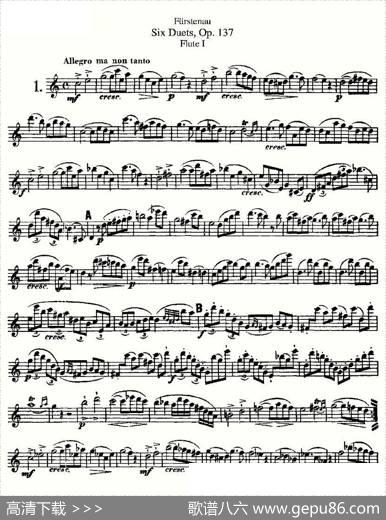 SixDuets,Op.137之一（二重奏六首作品137号）|Furstenau、福斯特劳