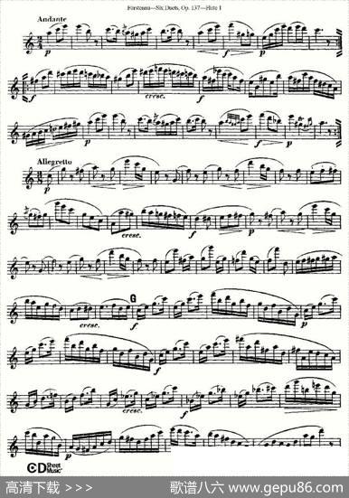 SixDuets,Op.137之一（二重奏六首作品137号）|Furstenau、福斯特劳