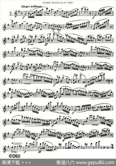 SixDuets,Op.137之二（二重奏六首作品137号）|Furstenau、福斯特劳