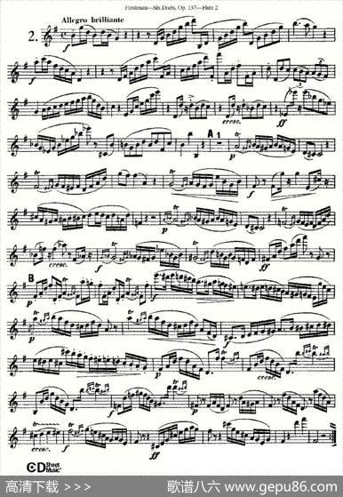 SixDuets,Op.137之二（二重奏六首作品137号）|Furstenau、福斯特劳