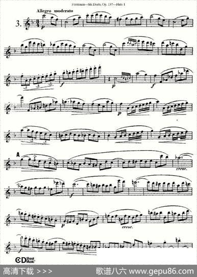 SixDuets,Op.137之三（二重奏六首作品137号）|Furstenau、福斯特劳