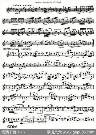 SixDuets,Op.137之三（二重奏六首作品137号）|Furstenau、福斯特劳