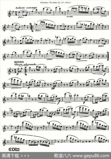 SixDuets,Op.137之三（二重奏六首作品137号）|Furstenau、福斯特劳
