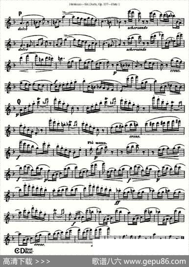 SixDuets,Op.137之三（二重奏六首作品137号）|Furstenau、福斯特劳