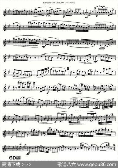 SixDuets,Op.137之五（二重奏六首作品137号）|Furstenau、福斯特劳