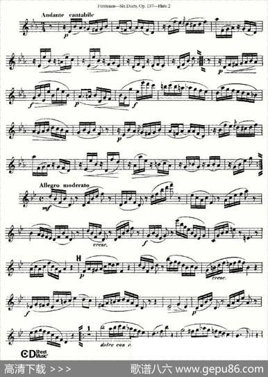 SixDuets,Op.137之五（二重奏六首作品137号）|Furstenau、福斯特劳