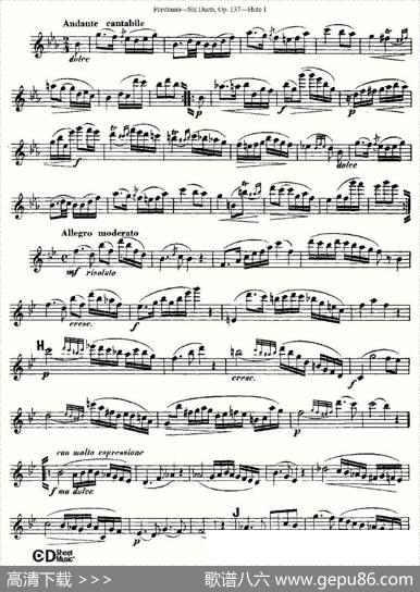 SixDuets,Op.137之五（二重奏六首作品137号）|Furstenau、福斯特劳