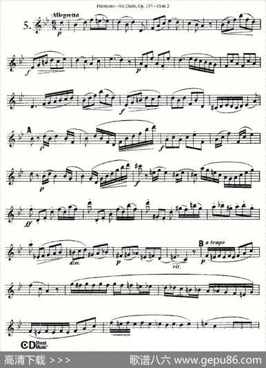 SixDuets,Op.137之五（二重奏六首作品137号）|Furstenau、福斯特劳