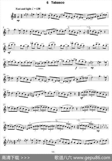 Tabasco（12首现代风格练习曲之6）|James、Rae