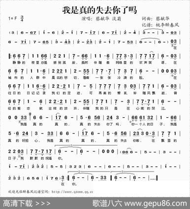 我是真的失去你了吗 - 蔡献华|蔡献华