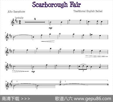 ScarboroughFair（斯卡保罗集市）（中英萨克斯+钢琴伴奏）