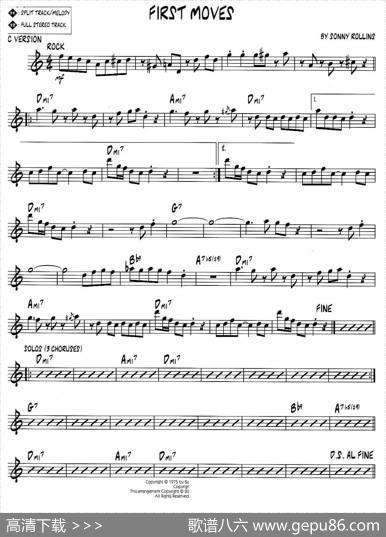 FIRSTMOVES（jazz系列萨克斯谱）|sonny、rollins