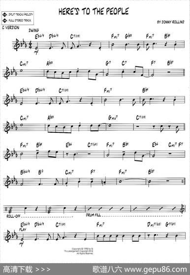 HERE'STOTHEPEOPLE（jazz系列萨克斯谱）|sonny、rollins