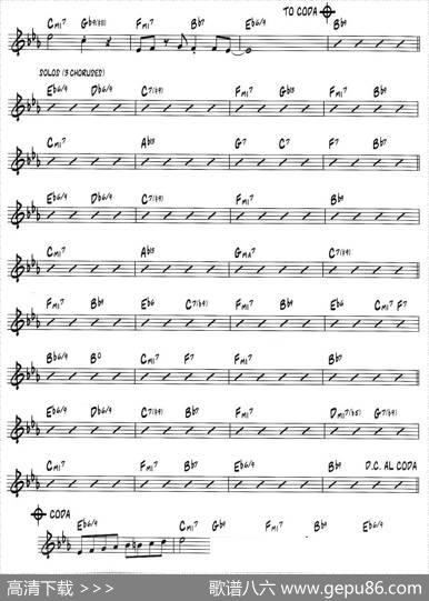 HERE'STOTHEPEOPLE（jazz系列萨克斯谱）|sonny、rollins