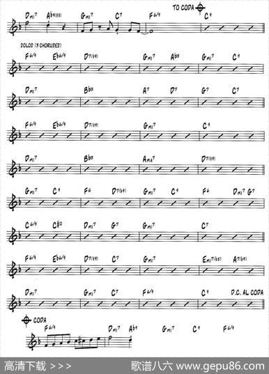 HERE'STOTHEPEOPLE（jazz系列萨克斯谱）|sonny、rollins