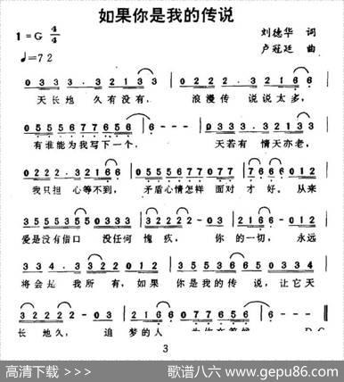 如果你是我的传说 - 刘德华|卢冠廷