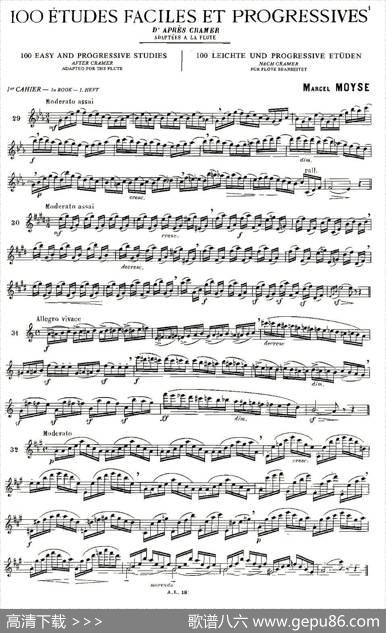moyse-100首练习曲之19—40|moyse