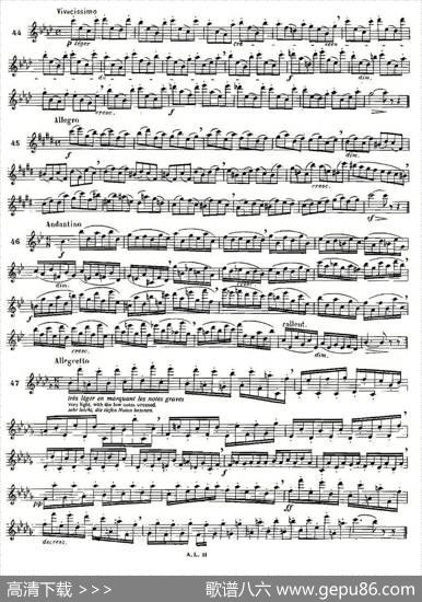 moyse-100首练习曲之41—49|moyse