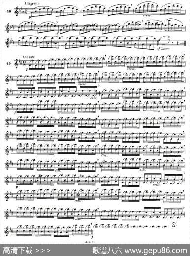 moyse-100首练习曲之41—49|moyse