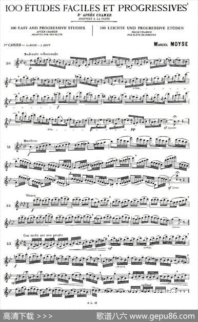 moyse-100首练习曲之50—66|moyse