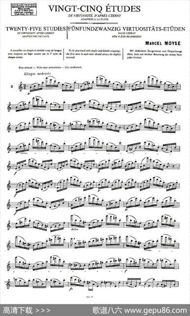 Moyse-25StudiesafterCzernyflute[2]（25首改编自车尔尼作品的练习曲）|Moyse