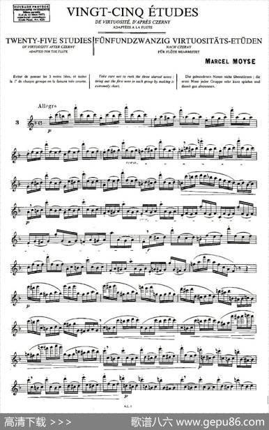 Moyse-25StudiesafterCzernyflute[3]（25首改编自车尔尼作品的练习曲）|Moyse