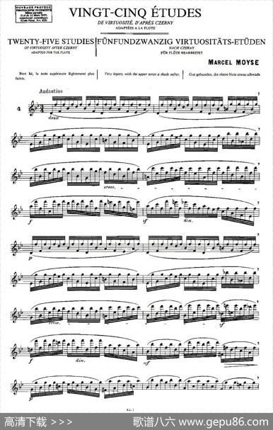 Moyse-25StudiesafterCzernyflute[4]（25首改编自车尔尼作品的练习曲）|Moyse