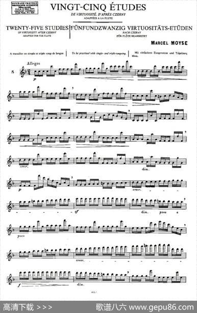 Moyse-25StudiesafterCzernyflute[5]（25首改编自车尔尼作品的练习曲）