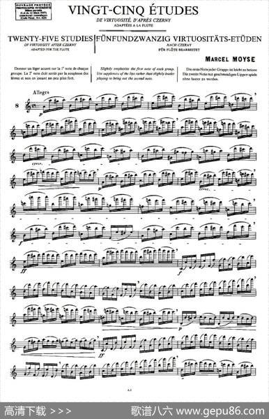 Moyse-25StudiesafterCzernyflute[8]（25首改编自车尔尼作品的练习曲）|Moyse