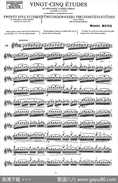 Moyse-25StudiesafterCzernyflute[12]（25首改编自车尔尼作品的练习曲）|Moyse